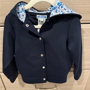 Jacadi Girls Dark Blue Sweater Jacket